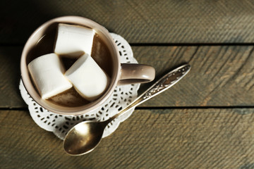 Cup of cocoa with marshmallows