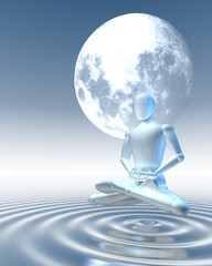 Meditation unter dem Mond