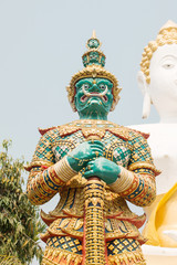 Fototapeta premium Green Giant in the Temple of the Emerald Buddha, Thailand