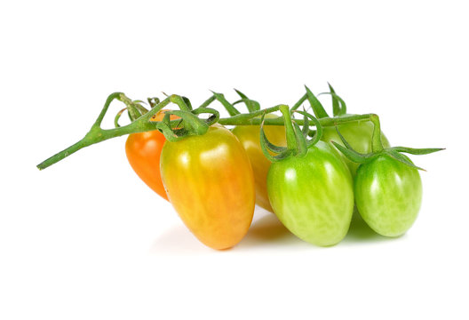 cherry tomatoes isolated on white background