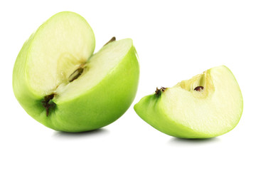 Juicy apple isolated on white
