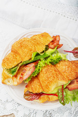 Croissants sandwiches