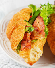 Croissants sandwiches