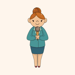 Office workers theme elements