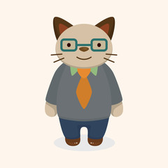 cat cartoon theme elements