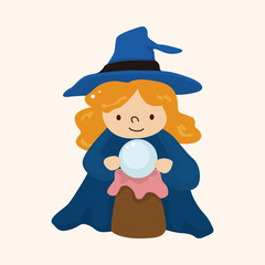 witch cartoon theme elements