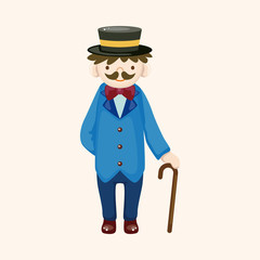 boy man cartoon theme elements