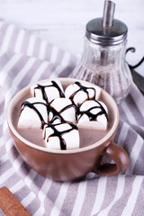 Cup of cocoa with marshmallows