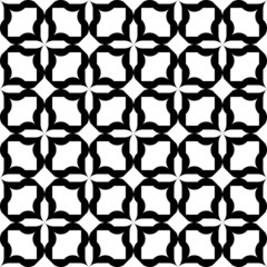 Black and white geometric seamless pattern, abstract background.