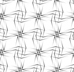 Black and white geometric seamless pattern, abstract background.