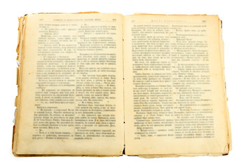 Old book, isolated on white