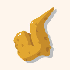 Fried foods theme chicken elements