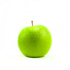 Fresh green apple isolated on white background