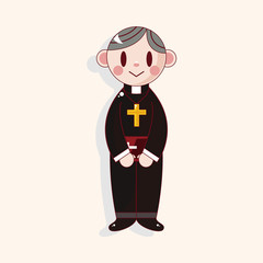 pastor and nun theme elements