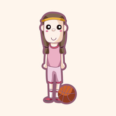 basketball player theme elements