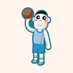 basketball player theme elements