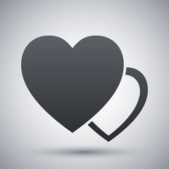 Vector two heart icon