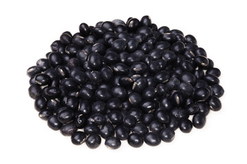 Black beans  isolated on white