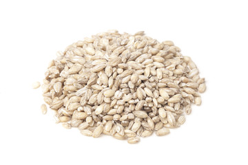 Pearl barley  isolated on white