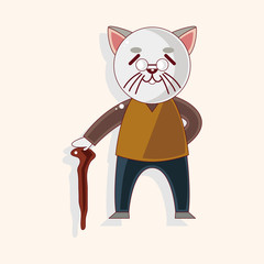 cat cartoon theme elements
