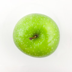 Fresh green apple isolated on white background