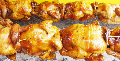 grilled chickens
