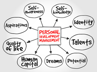 Personal development mind map, management business strategy