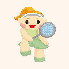 tennis player theme elements