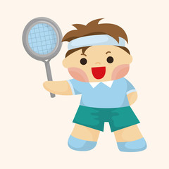 tennis player theme elements