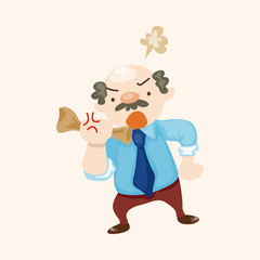 Office workers angry theme elements