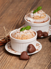 Muffins with chocolate