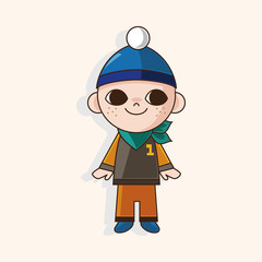 boy man cartoon theme elements