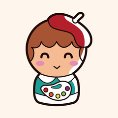 person character painter theme elements