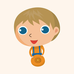 student cartoon theme elements