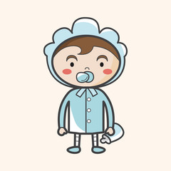 person character baby theme elements