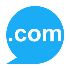 Icono texto dominio .com