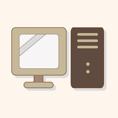 Computer-related desktop icon theme elements