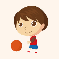 basketball player theme elements