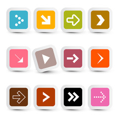 Paper Vector Arrows Set