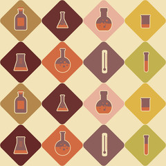 seamless background with chemical equipment