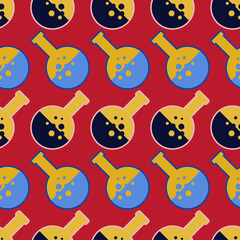 seamless background with chemical equipment