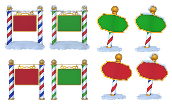 North Pole Sign 3D Set 1