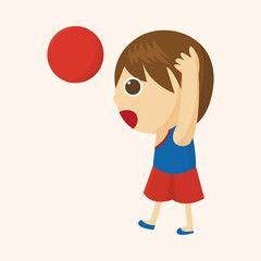 basketball player theme elements