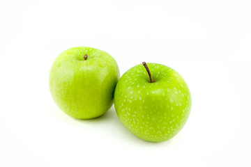 Fresh green apple isolated on white background