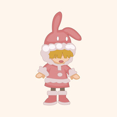 People winter theme elements