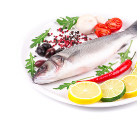 Fresh seabass with lemon