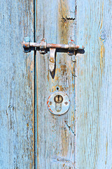 detail of and old door and lock