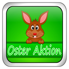 Button Oster Aktion mit Osterhase