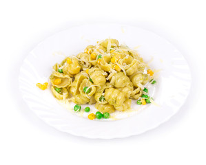 Pasta shells with vegetables