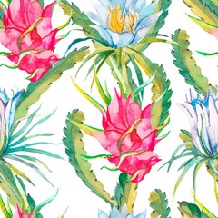 Tropical seamless pattern. Tropical flowers pattern.. Exotic - 79828346